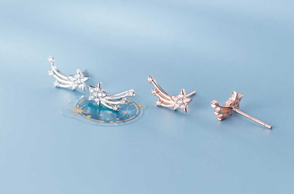 925 sterling silver cz shooting star post stud earrings women jewelry a1059, Golden;silver
925 sterling silver cz shooting star post stud earrings women jewelry a1059, Golden;silver