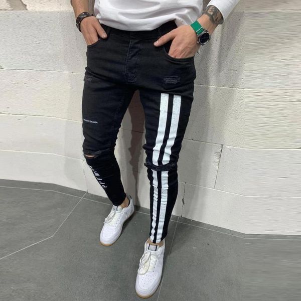 jeans menstriped zipper denim hole vintage hip hop work trousers jeans pants ropa de hombre 2020, Blue
jeans menstriped zipper denim hole vintage hip hop work trousers jeans pants ropa de hombre 2020, Blue