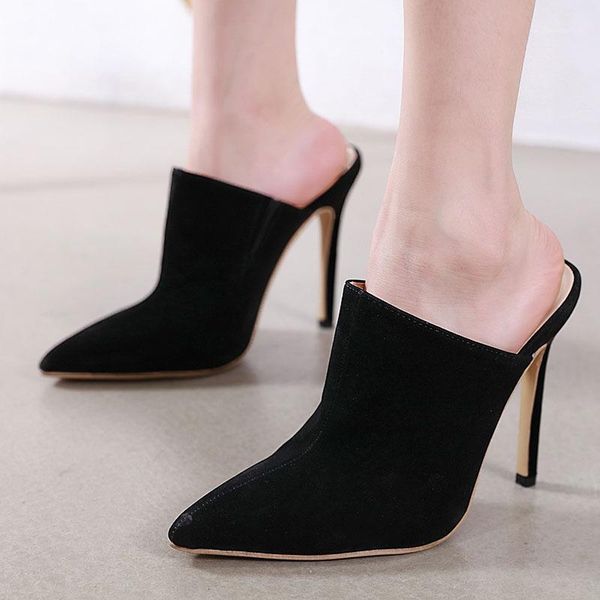 deat 2020 new spring autumn fashion casual black lazy simple pointed high heel suede slippers women shoes se6881
deat 2020 new spring autumn fashion casual black lazy simple pointed high heel suede slippers women shoes se6881