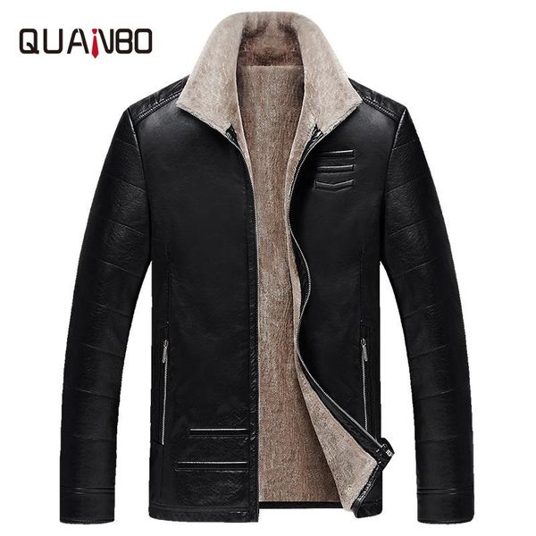 men's fur & faux quanbo winter full zipper thick warm wool liner leater jacker fashion turn down collar business casual man coat, Black
men's fur & faux quanbo winter full zipper thick warm wool liner leater jacker fashion turn down collar business casual man coat, Black
