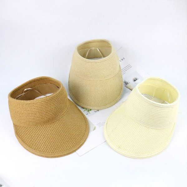 women sunscreen empty cap solid color straw wide brim uv protection sun hat 28gd, Blue;gray
women sunscreen empty cap solid color straw wide brim uv protection sun hat 28gd, Blue;gray