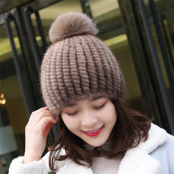 real mink fur hat women winter knitted mink fur beanies cap with fox fur pom poms handmade new thick female cap fur-hat 201215, Blue;gray
real mink fur hat women winter knitted mink fur beanies cap with fox fur pom poms handmade new thick female cap fur-hat 201215, Blue;gray