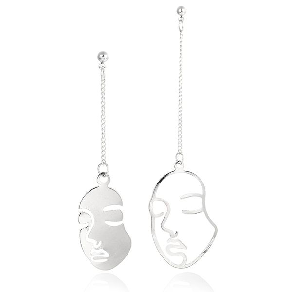 2020 new arrival abstract stylish hollow out face earrings clip girls statement clip earrings no hole statement earrings, Silver
2020 new arrival abstract stylish hollow out face earrings clip girls statement clip earrings no hole statement earrings, Silver