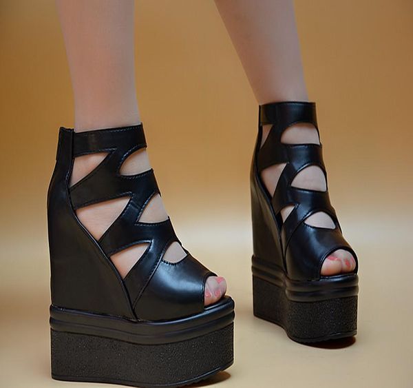 sandals high-heeled women's shoes europe and the united states 14 cm british wind thick bottom wedges casual increased, Black
sandals high-heeled women's shoes europe and the united states 14 cm british wind thick bottom wedges casual increased, Black