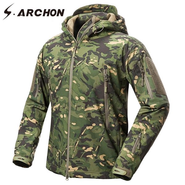 s.archon new soft shell military camouflage jackets men hooded waterproof tactical fleece jacket winter warm army outerwear coat 201218, Black;brown
s.archon new soft shell military camouflage jackets men hooded waterproof tactical fleece jacket winter warm army outerwear coat 201218, Black;brown