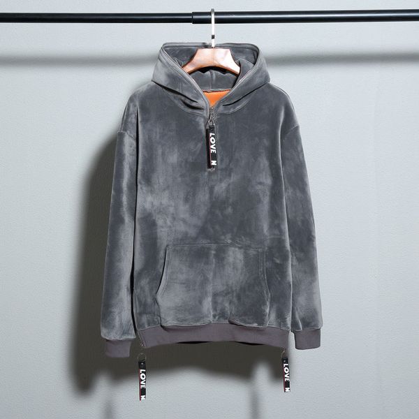 wholesale- winter gold velvet plus cashmere thicken good quality hip hop hoodies with fleece warm mens hoodie sweatshirt solid pullover, Black
wholesale- winter gold velvet plus cashmere thicken good quality hip hop hoodies with fleece warm mens hoodie sweatshirt solid pullover, Black