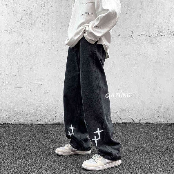 hybskr oversized harajuku printed men's jeans baggy straight male streetwear denim pants casual fashion hip hop 5xl trousers 0309, Blue
hybskr oversized harajuku printed men's jeans baggy straight male streetwear denim pants casual fashion hip hop 5xl trousers 0309, Blue