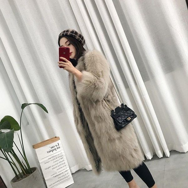 2021 women faux fur coat solid color middle long female turn down collar winter warm fake fur lady coat casual jacket y150, Black
2021 women faux fur coat solid color middle long female turn down collar winter warm fake fur lady coat casual jacket y150, Black