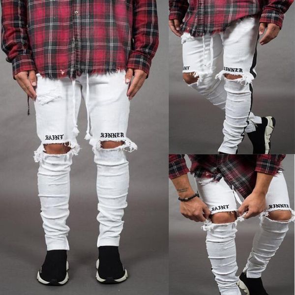 men's jeans white elastic skinny men 2021 brand stretch ripped denim pants trousers casual slim destroyed hole striped pencil pants1, Blue
men's jeans white elastic skinny men 2021 brand stretch ripped denim pants trousers casual slim destroyed hole striped pencil pants1, Blue
