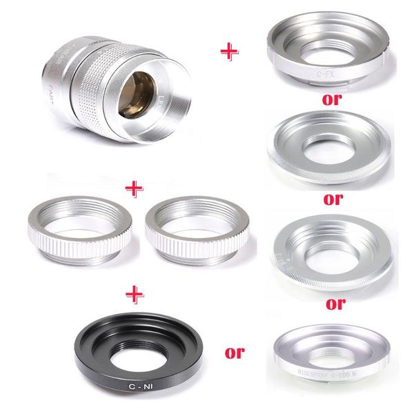 silver fujian 25mm f/1.4 aps-c cctv lens+adapter ring+2 macro ring for nex fx m4/3 nikon1 eosm mirroless camera
silver fujian 25mm f/1.4 aps-c cctv lens+adapter ring+2 macro ring for nex fx m4/3 nikon1 eosm mirroless camera