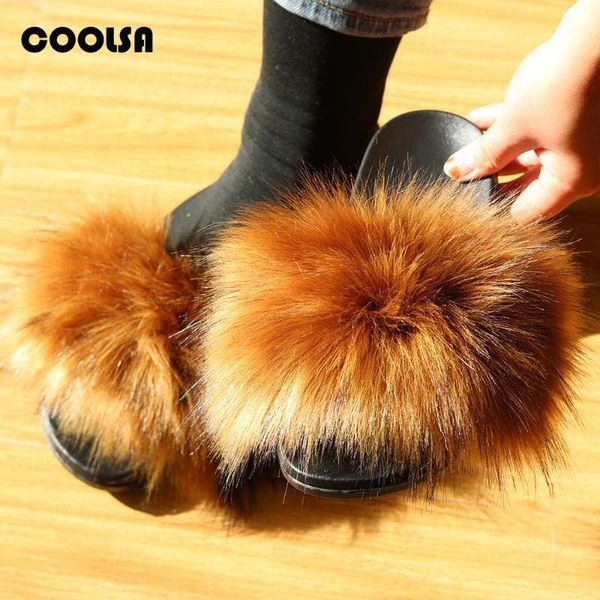 slippers summer women shoes raccoon fur faux slides flat indoor flip flop ladies house furry plush slipper woman sandals1, Black
slippers summer women shoes raccoon fur faux slides flat indoor flip flop ladies house furry plush slipper woman sandals1, Black