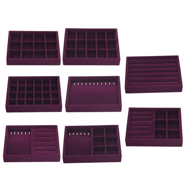 элегантный фиолетовый бархат штабелируемые ювелирные изделия кольцо серьги дисплей лоток 24 girds держатель чехол организаторы хранения wmtc, Black
элегантный фиолетовый бархат штабелируемые ювелирные изделия кольцо серьги дисплей лоток 24 girds держатель чехол организаторы хранения wmtc, Black