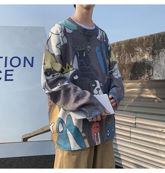 men's sweaters zongke cartoon winter sweater men korean mens clothes knitted for with print 2021 arrivals -2xl, White;black
men's sweaters zongke cartoon winter sweater men korean mens clothes knitted for with print 2021 arrivals -2xl, White;black