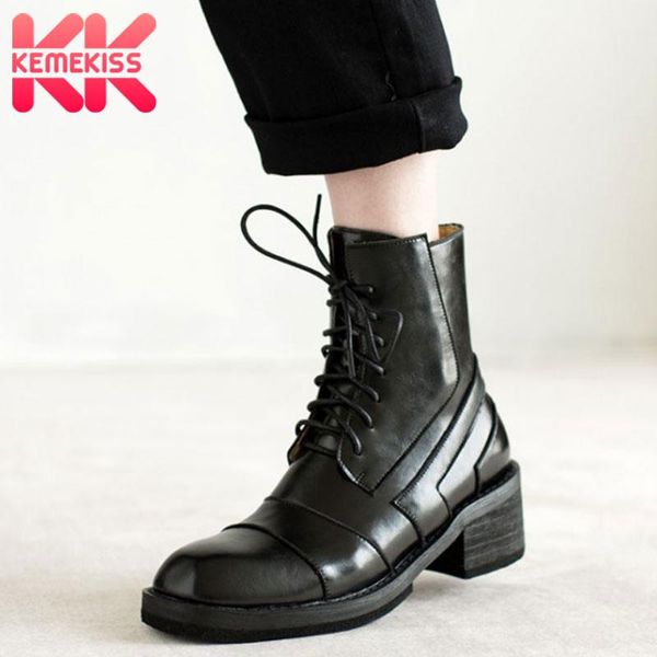boots kemekiss women ankle patchwork real leather winter fashion cool shoes daily footwear size 34-39, Black
boots kemekiss women ankle patchwork real leather winter fashion cool shoes daily footwear size 34-39, Black