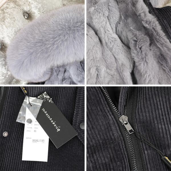 real rabbit fur grass lined with warm winter women's jacket real raccoon fur collar long parkas coat lj201203, Black
real rabbit fur grass lined with warm winter women's jacket real raccoon fur collar long parkas coat lj201203, Black