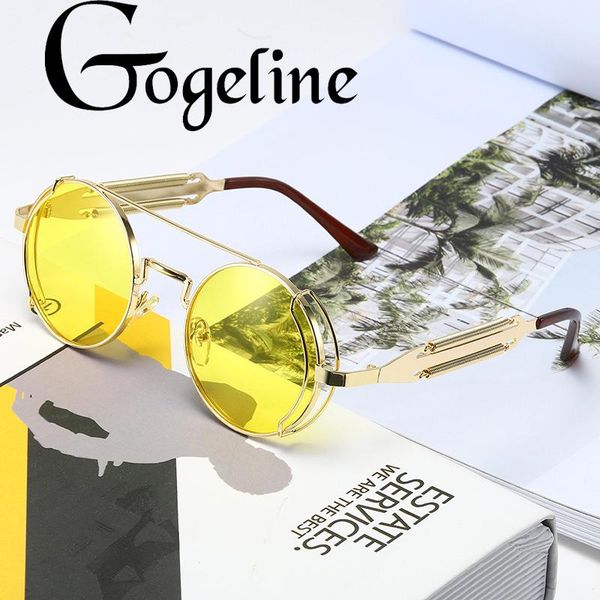 sunglasses retro steampunk women men brand design round mirror lens punk sun glasses black metal gothic style uv400, White;black
sunglasses retro steampunk women men brand design round mirror lens punk sun glasses black metal gothic style uv400, White;black
