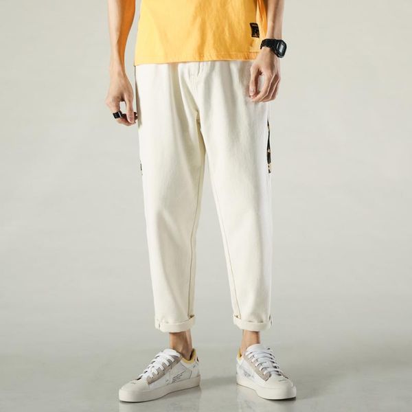 men's jeans autumn men student straight fashion patchwork leggings denim trousers male tide brand casual baggy cropped pencil pants, Blue
men's jeans autumn men student straight fashion patchwork leggings denim trousers male tide brand casual baggy cropped pencil pants, Blue