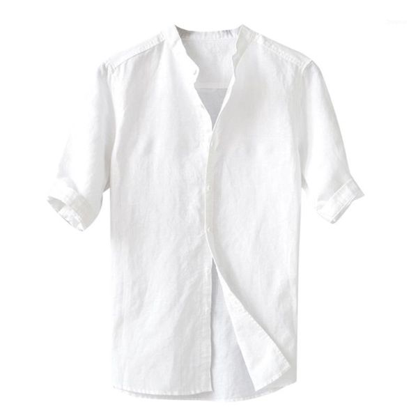 men shirt short sleeve summer men's breathable solid color button cotton shirt five-point sleeve men new fashion casual basic1, White;black
men shirt short sleeve summer men's breathable solid color button cotton shirt five-point sleeve men new fashion casual basic1, White;black