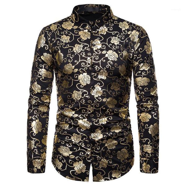 2020 new men shirt long sleeve brand clothing rose stamping dress shirt loose camisa business casual nightclub style1, White;black
2020 new men shirt long sleeve brand clothing rose stamping dress shirt loose camisa business casual nightclub style1, White;black