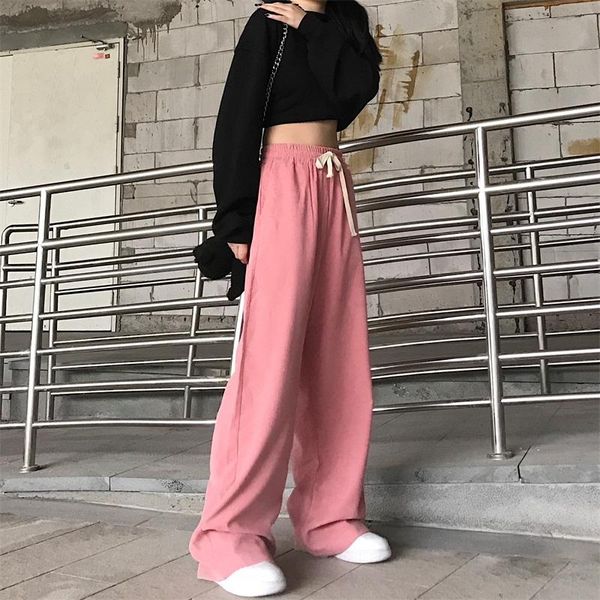 lychee girls korean style pink corduroy pants women elastic waist straight pants solid color loose autumn trousers, Black;white
lychee girls korean style pink corduroy pants women elastic waist straight pants solid color loose autumn trousers, Black;white