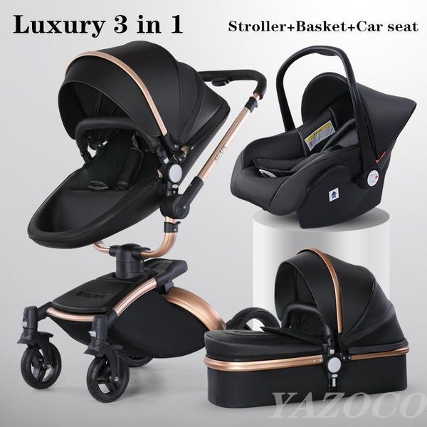 strollers# luxurious baby stroller 3 in 1 portable travel pu carriage folding prams aluminum frame high landscape car for born1
strollers# luxurious baby stroller 3 in 1 portable travel pu carriage folding prams aluminum frame high landscape car for born1