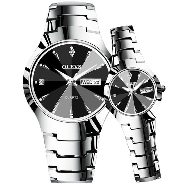 wristwatches men's and women's business watches tungsten steel waterproof watch exquisite couple, Slivery;brown
wristwatches men's and women's business watches tungsten steel waterproof watch exquisite couple, Slivery;brown