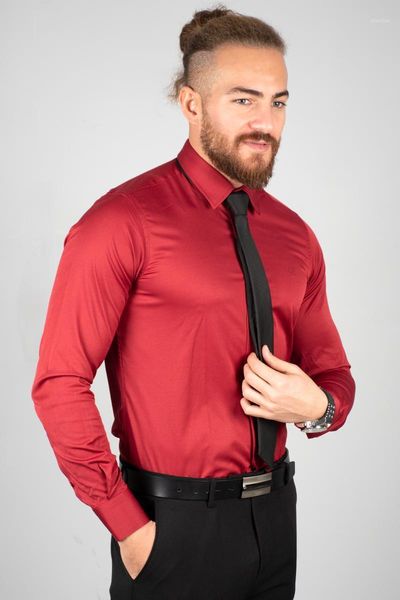 men's casual shirts deepsea burgundy men 's suit satin shirt 100 cotton slim fit long sleeve spring summer autumn winter business, White;black
men's casual shirts deepsea burgundy men 's suit satin shirt 100 cotton slim fit long sleeve spring summer autumn winter business, White;black