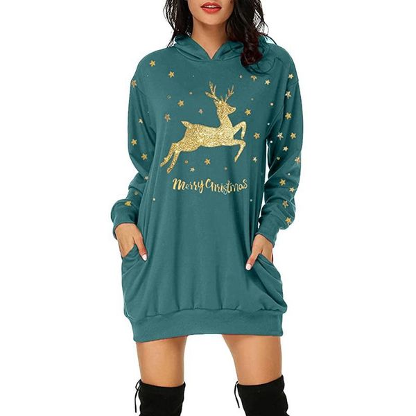 40# women autumn winter sweatshirt dress christmas hoodie bag hip pocket print hoodie dress vestidos long sleeve elegant dresses, Black;gray
40# women autumn winter sweatshirt dress christmas hoodie bag hip pocket print hoodie dress vestidos long sleeve elegant dresses, Black;gray