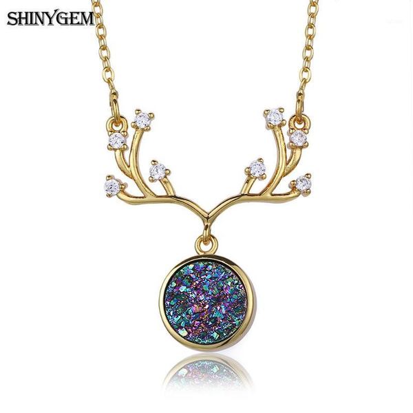 shinygem rainbow druzy deer antlers pendant necklace gold plating natural stone necklace big deer hand amulet for women1, Silver
shinygem rainbow druzy deer antlers pendant necklace gold plating natural stone necklace big deer hand amulet for women1, Silver