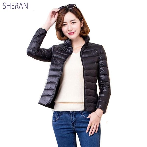 women's jackets sheran 2021 winter women short fashion slim ultra light down lady outwear plus size clothing casual solid coat woman, Black;brown
women's jackets sheran 2021 winter women short fashion slim ultra light down lady outwear plus size clothing casual solid coat woman, Black;brown