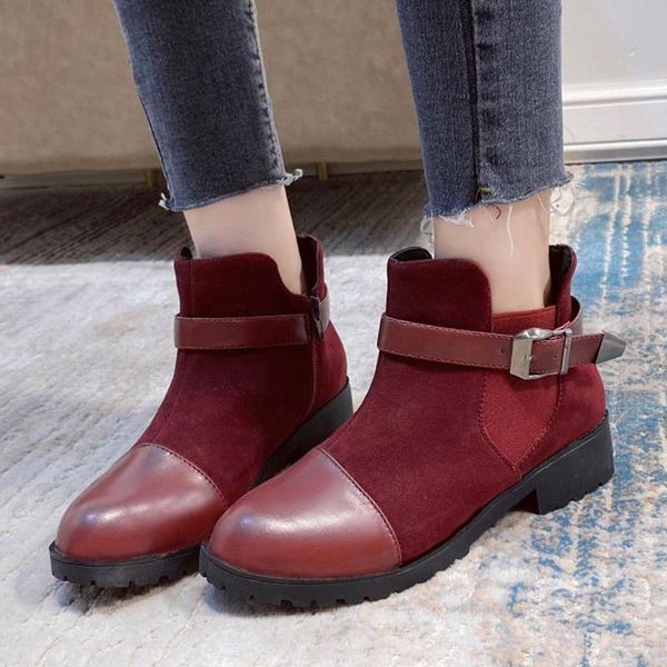 boots big size 35-43 women ankle faux suede buckle booties 2021 winter motorcyle patchwork ladies botas retro mujer 8561l, Black
boots big size 35-43 women ankle faux suede buckle booties 2021 winter motorcyle patchwork ladies botas retro mujer 8561l, Black