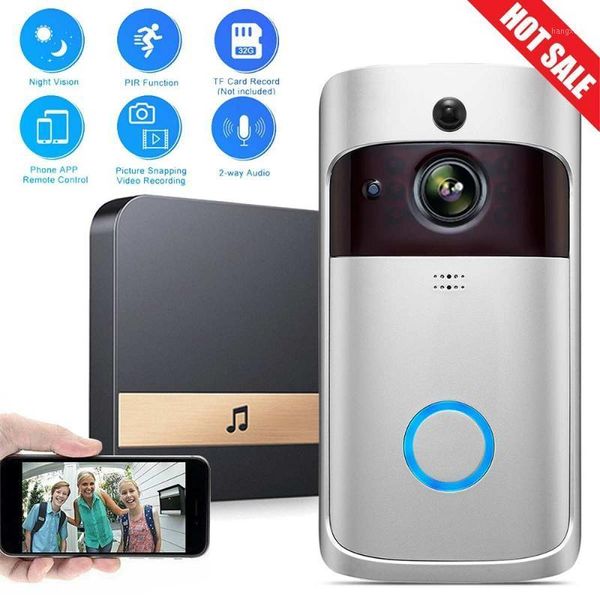 720p anti-theft video doorbell wireless 2.4g wifi real time smart pir motion detection ring doorbell home security low power1
720p anti-theft video doorbell wireless 2.4g wifi real time smart pir motion detection ring doorbell home security low power1