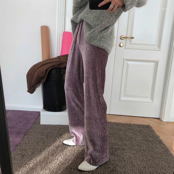 women's pants & capris cinessd woman elastic waist gold velvet wide leg female loose thin straight trousers casual autumn winter1, Black;white
women's pants & capris cinessd woman elastic waist gold velvet wide leg female loose thin straight trousers casual autumn winter1, Black;white