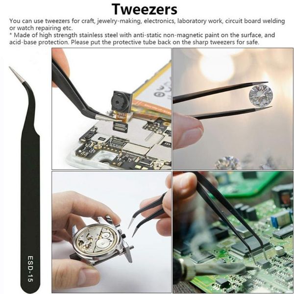 professional hand tool sets 9 pcs tweezers set stainless steel anti-static precision for electronic m89a
professional hand tool sets 9 pcs tweezers set stainless steel anti-static precision for electronic m89a