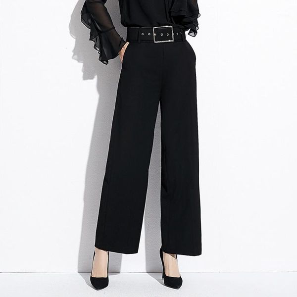 high women's waist wide leg pants solid office lady womens pants 2019 spring summer casual loose trousers woman clothes1, Black;white
high women's waist wide leg pants solid office lady womens pants 2019 spring summer casual loose trousers woman clothes1, Black;white
