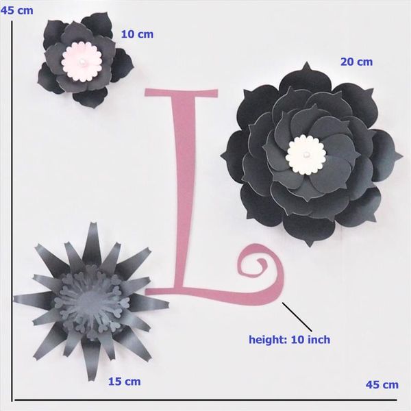 decorative flowers & wreaths cardstock black fleur diy paper rose letter kit for nursery wall deco baby shower girls room birthday backdrop
decorative flowers & wreaths cardstock black fleur diy paper rose letter kit for nursery wall deco baby shower girls room birthday backdrop