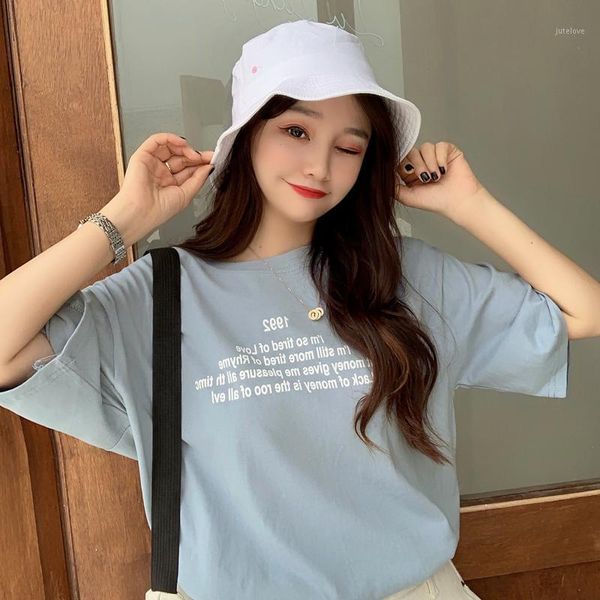 women short sleeve t-shirt letter print simple fashion chic round neck 2020 spring summer new trending clothes harajuku 1, White
women short sleeve t-shirt letter print simple fashion chic round neck 2020 spring summer new trending clothes harajuku 1, White