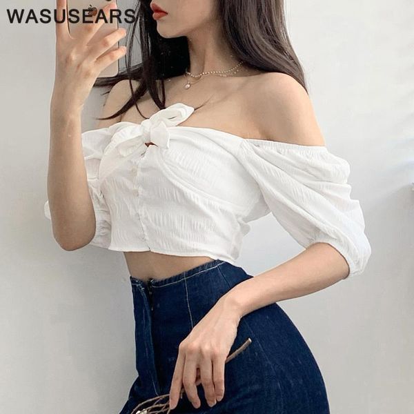 white puff sleeve blouse short sleeve square neck crop button up front tie blouse women crop casual korean streetwear1
white puff sleeve blouse short sleeve square neck crop button up front tie blouse women crop casual korean streetwear1