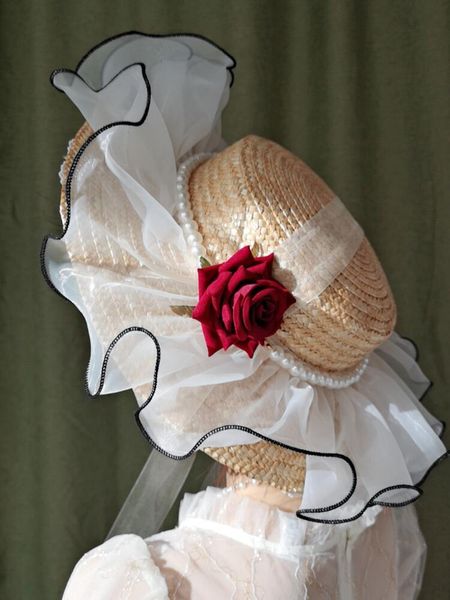 wide brim hats japanese lolita hat vintage floppy straw sun women pearl rose elegant ladies royal cocktail eveing party, Blue;gray
wide brim hats japanese lolita hat vintage floppy straw sun women pearl rose elegant ladies royal cocktail eveing party, Blue;gray