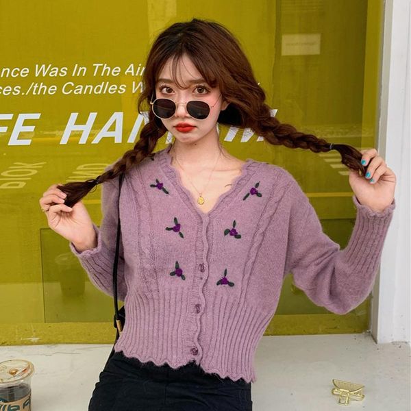 sweet style v-neck knitted sweaters female autumn winter new women's clothing korean slim long sleeve cardigans ladies crop, White
sweet style v-neck knitted sweaters female autumn winter new women's clothing korean slim long sleeve cardigans ladies crop, White