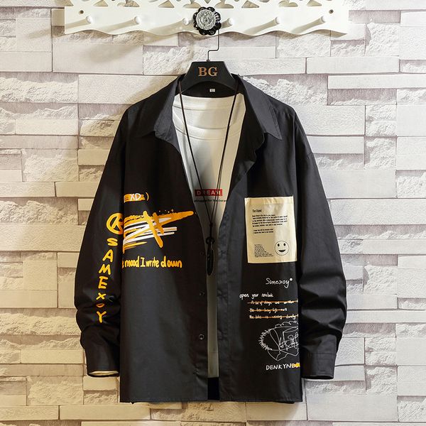 brand 2021 spring autumn long sleeves new black khaki collar korea style shirts for men's clothes dzwp, White;black
brand 2021 spring autumn long sleeves new black khaki collar korea style shirts for men's clothes dzwp, White;black