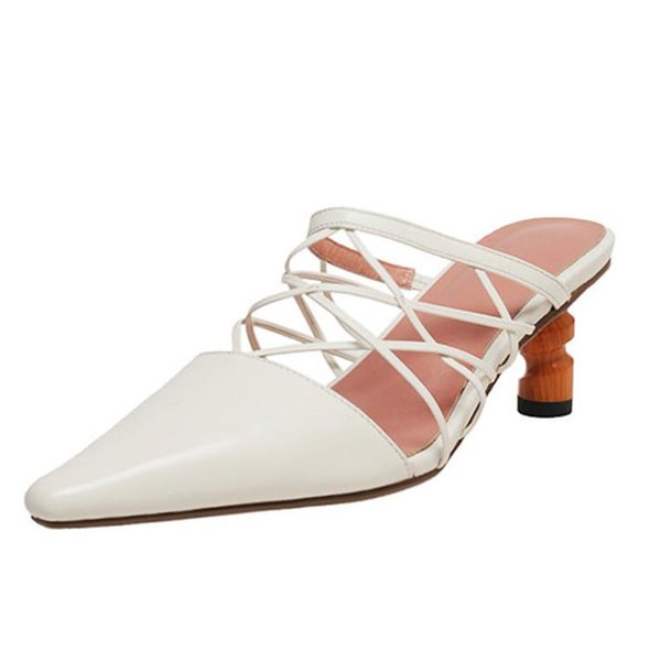 slippers genuine leather women slides poined toe high heel brand designer summer outdoor slipper party wedding pumps, Black
slippers genuine leather women slides poined toe high heel brand designer summer outdoor slipper party wedding pumps, Black