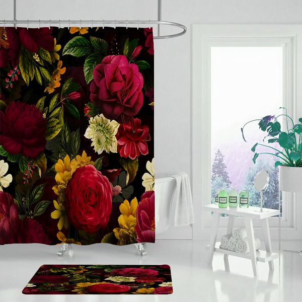 flower shower curtain for natural bathroom decoration tropical jungle plant bathroom waterproof and washable polyester fabric
flower shower curtain for natural bathroom decoration tropical jungle plant bathroom waterproof and washable polyester fabric