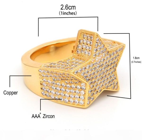 men's fashion copper gold color plated ring exaggerate iced out cz stone star shape ring jewelry, Silver
men's fashion copper gold color plated ring exaggerate iced out cz stone star shape ring jewelry, Silver