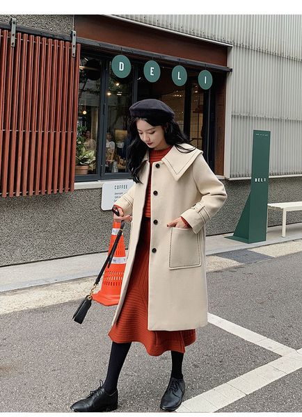 2021 new womens fashion mid single breasted wool blend coats long sleeve woolen peacoats jackets outerwaer 5ne0, Black
2021 new womens fashion mid single breasted wool blend coats long sleeve woolen peacoats jackets outerwaer 5ne0, Black