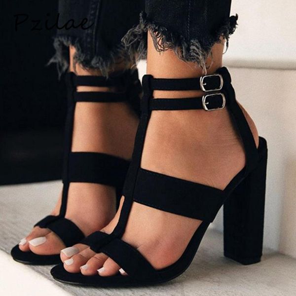 pzilae 2021 women summer sandals shoes ladies gladiator black flock high heel sandals fashion double buckle block heel shoes
pzilae 2021 women summer sandals shoes ladies gladiator black flock high heel sandals fashion double buckle block heel shoes