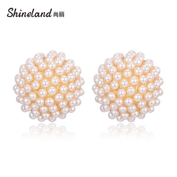shineland 2020 new lady elegant simulation pearl beads ear stud earrings pendientes fashion jewelry women wholesale gifts, Silver
shineland 2020 new lady elegant simulation pearl beads ear stud earrings pendientes fashion jewelry women wholesale gifts, Silver