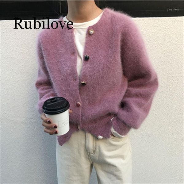 2020 autumn winter sweaters women knitted slim cardigans solid 2 colors single breasted o-neck vintage fuzzy sweater1, White
2020 autumn winter sweaters women knitted slim cardigans solid 2 colors single breasted o-neck vintage fuzzy sweater1, White