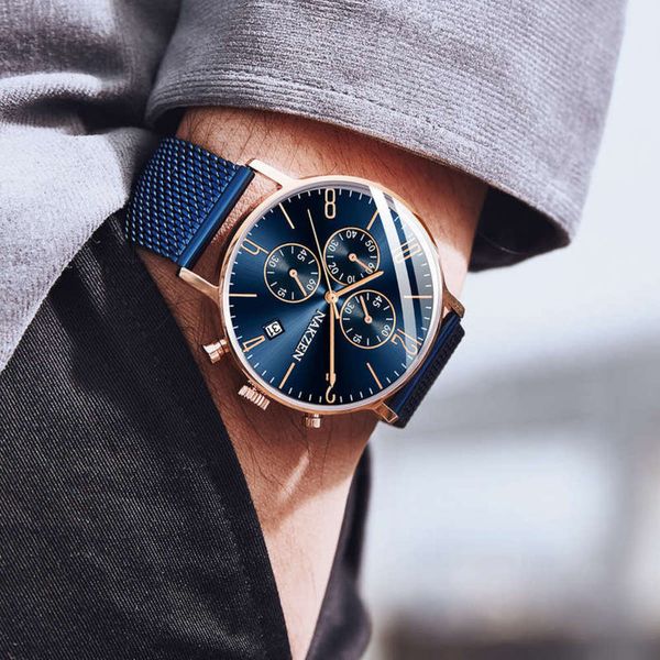 watch simple japanese leisure nakzen men's real three eyes six needle calendar waterproof steel mesh belt ss5056g 503j, Slivery;brown
watch simple japanese leisure nakzen men's real three eyes six needle calendar waterproof steel mesh belt ss5056g 503j, Slivery;brown