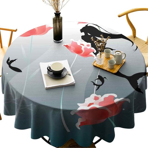 round tablecloth cotton linen dust-proof table cover mermaid swimming silhouette underwater flowers blossoms om fantasies
round tablecloth cotton linen dust-proof table cover mermaid swimming silhouette underwater flowers blossoms om fantasies